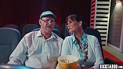 Cinema Time And Teen Athena Faris Moaned During Movie While Riding Boyfriends Cock!