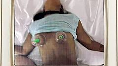 Aria nicoles pussy gets missionary fucked with close up creampie vibrator play