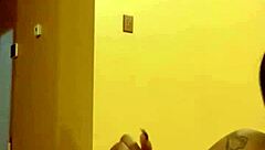 What happens when hot ebony babe takes big black cock for creamy living room pounding?