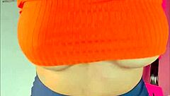 inviting hot young babe over for movie leads to pounding her pussy and cumming on slutty face