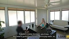 Czech Blonde Allie Rae Offers Intimate Favor To Loan Agent For Cash