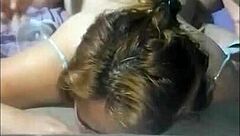 Giving my girlfriend a relaxing massage in her green thong panties