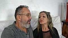 Sabrina Fit at 51 Years Old Decides to Enter the Adult World with Mature Milf Blowjob and Homemade Group Action!