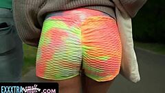 Raw Tiny teen plays with enormous dildo