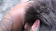 sexy brazilian gordinha hints at wild interracial fun on nudist beach adventure