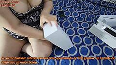 using svakom sam neo masturbator on cock while sucking balls!