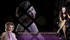 Big tits milf in fishnets and cosplay costume flashes boobs during outdoor public upskirt at cinema