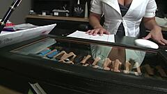 Blonde Milf Secretary Mellanie Monroe Tempts With Big Boobs And Lingerie