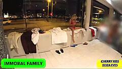 Curvy blonde bombshell Eliza Eves teases then rides wildly in steamy bedroom romp