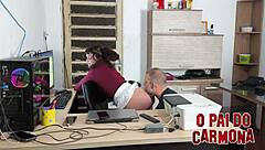 suggestive brazilian big ass domination with double fetish action from mature guys