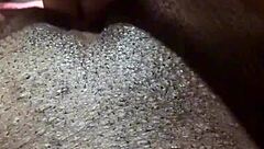 Homemade Ebony Solo Masturbation with Bent Over Ass and Pussy Lips Teasing Until Creampie Finish