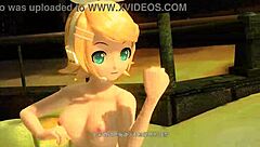 Kagamine Rin Snowman Project Diva Nude Mod Featuring Big Ass and Tits in Full Exposure