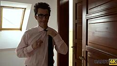 Daddy4k Blonde Babe Gets Seduced By Mature Boner After Shower