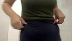 Hey, check out this cute babe's first time double penetration anal in the gym