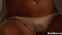 in a casual scene the tied up lesbian slave gets dominated and humiliated by her merciless madame