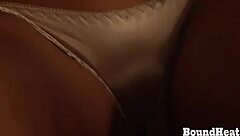 in a casual scene the tied up lesbian slave gets dominated and humiliated by her merciless madame