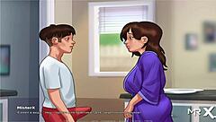 Oh Yeah! Mature Jerks My Throbbing Cock In Summertimesaga E1 51