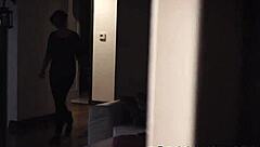 Cheating husband roughly assfucks brunette mistress bent over doggystyle