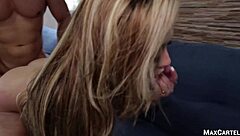 Blonde Babe Tatiana Enjoys Afternoon Delight with Big Ass and Huge Tits in Lingerie