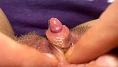 Hey, watch this huge clitoris rubbing and jerking leading to intense squirting orgasm in close up 😍