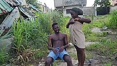 Quick outdoor moment with neighbor