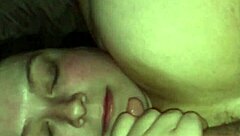 Subtle Handjob Leads to Huge Cumshot on Wife's 42F Big Tits in Slow Motion