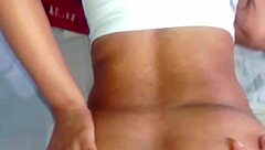 Teen prostitute takes huge cock in ass doggystyle pov with gaping cum finish in homemade action.