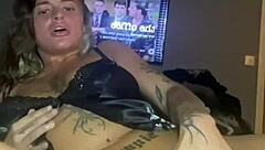 Are you ready for this horny goth teen 18+ in solo anal masturbation with big tits?