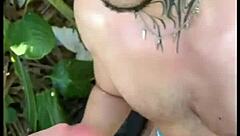 Hey, I hooked up with this unknown Brazilian guy masturbating on the trail for free anal fun.