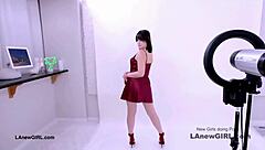 shy brunette amateur seduced by producer during intense sofa casting fuck