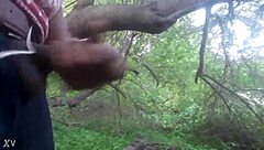 i shoot hot cum outdoors deep in the trees