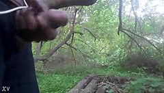 i shoot hot cum outdoors deep in the trees