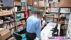 crime never pays when burglar punishes hot teen shoplifter hard