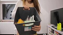 Girl Intriguingly Plays With Balloons While Wearing Pantyhose And Stockings