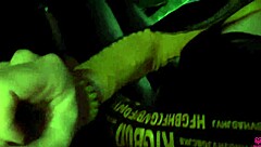 cute blonde sucks and swallows cum on public bus