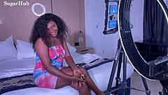 Sexy big ass ebony pounded doggystyle in live squirting stream