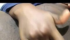 hey check this black babe's hairy wet pussy solo play