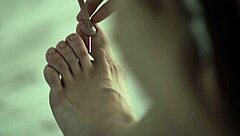 Naughty Milf Delivers Footjob Before Pussy Fuck and Sloppy Blowjob