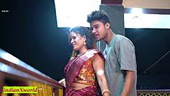 Unmarried Indian couple's rough creampie wedding night fuck