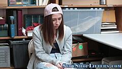 horny thief caught stroking cop's cock for facial cumshot