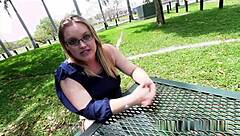 military milf takes big black cock doggystyle in public parking lot