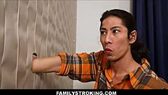 Big Cock Gloryhole Fuck Thrills Cute Pierced Teen!