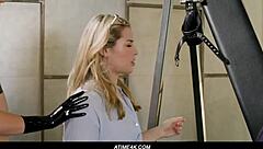 blonde milf gets anal fisting in nuru massage