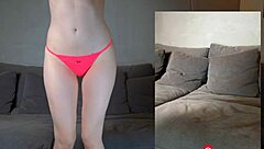 sexy teacher flashes hairy pussy riding dildo in see-through outfits!