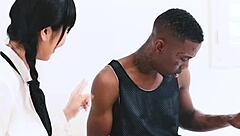 asian teen throats monster bbc deep in uniform pov interracial