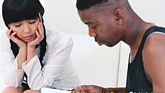 asian teen throats monster bbc deep in uniform pov interracial