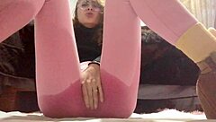 mexican hottie squirts hard from dildo play