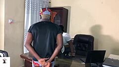 Musa bends over big ass pussy for boss deepthroat doggystyle orgasm promotion