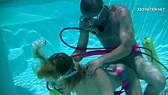 cruz makes the pool super messy