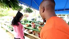 Prada's South African Baddie Public Interracial Blowjob Facial